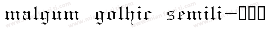 malgum gothic semili字体转换